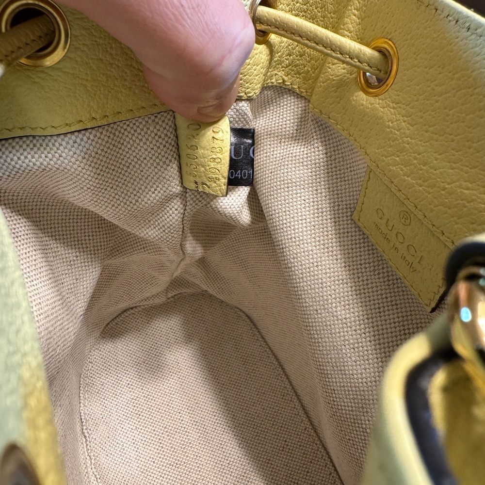 New Authentic Gucci GG Supreme Jumbo Logo Bucket Shoulder Bag - Picture 13 of 13